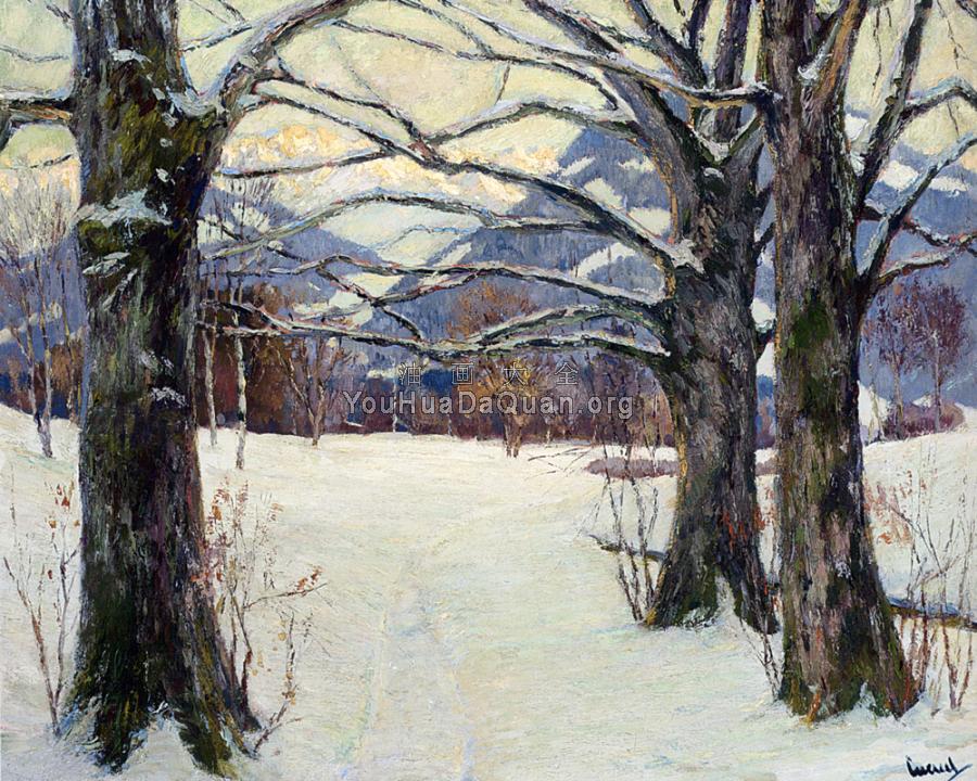 Beschneite Buchen - 爱德华·屈居埃尔